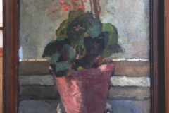 Før restaurering af lille blomstermaleri ca. 1930